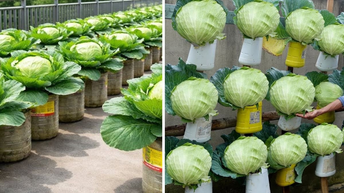 Turn Plastic Waste Into a One-of-a-Kind Cabbage Garden