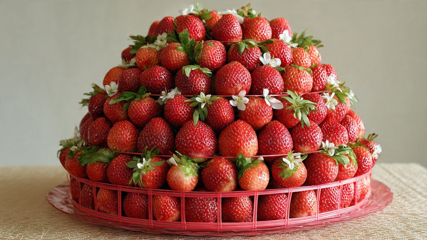 How Can You Transform a Plastic Laundry Basket into a Stunning Strawberry Tower?