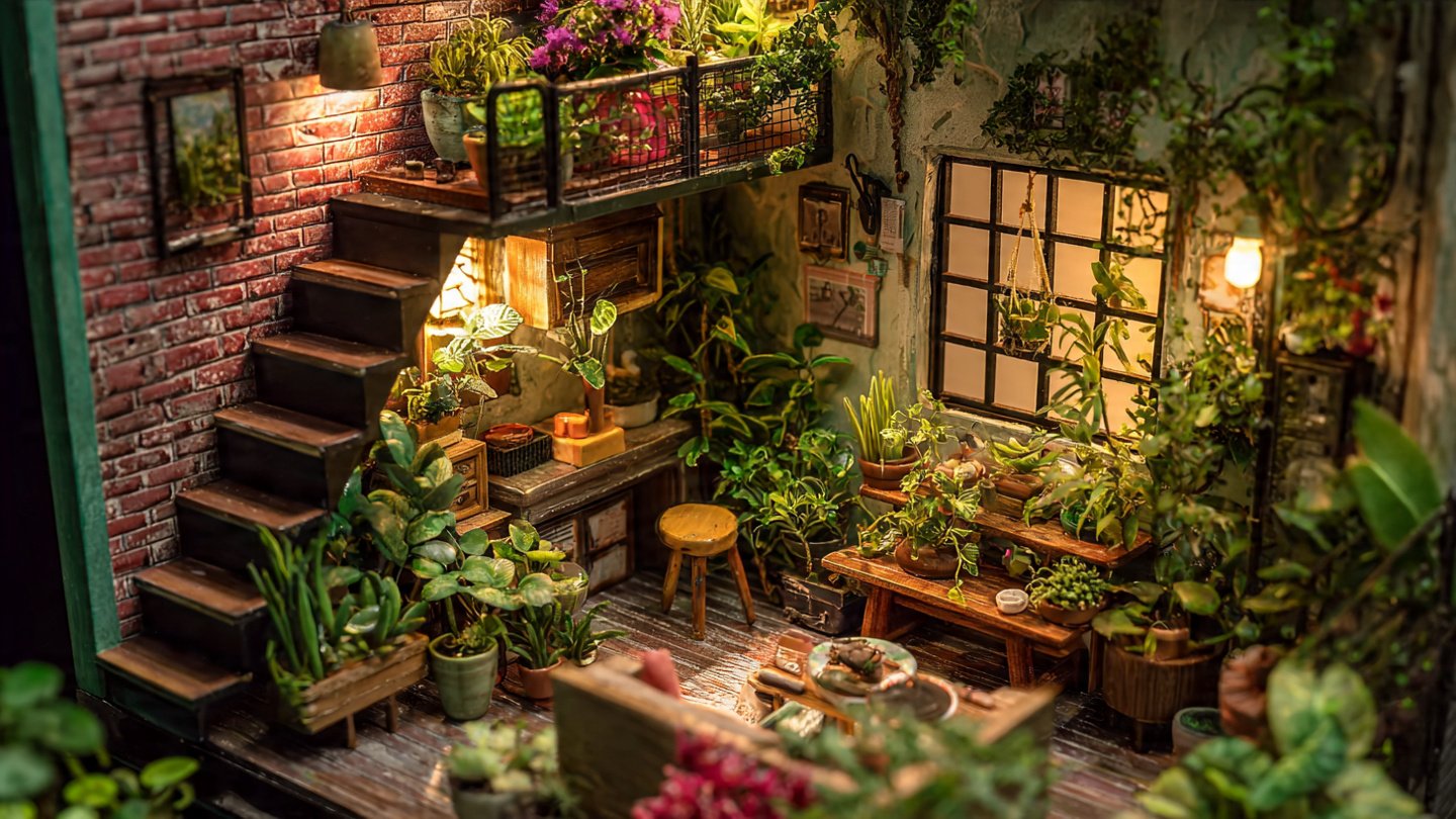 How Can You Transform a Tiny Studio into a Lush Indoor Garden?