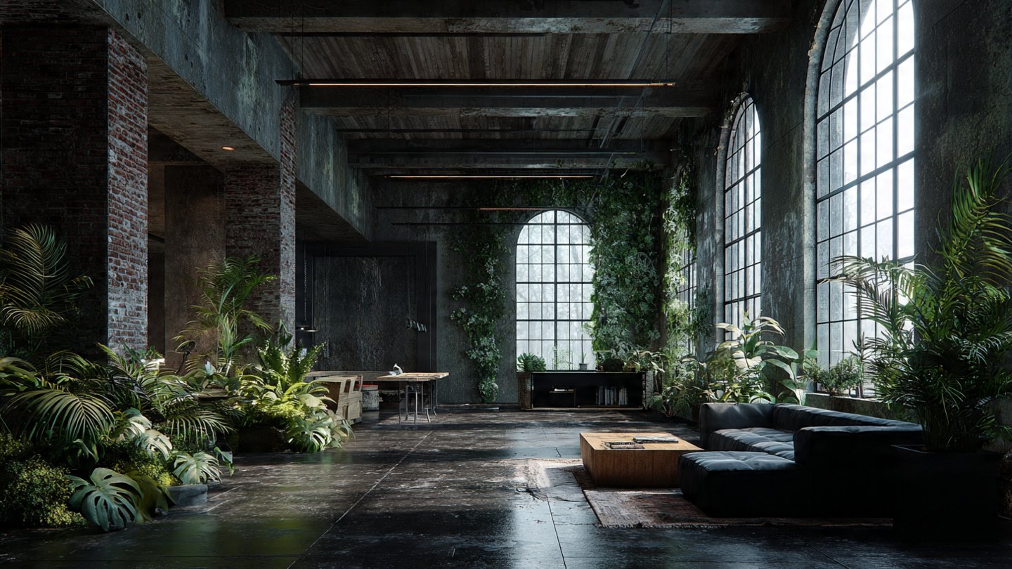 How Can Plants Transform the Harsh Aesthetics of Industrial Lofts?
