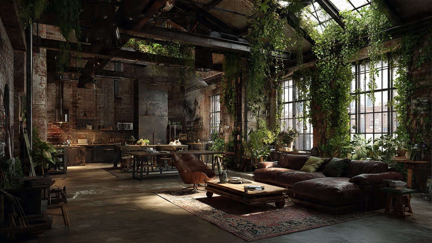 How Can Plants Transform the Harsh Aesthetics of Industrial Lofts?