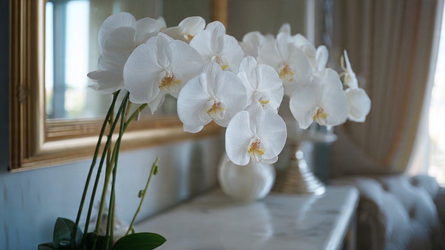 Why Do Professional Stagers Choose White Orchids for Minimalist Spaces?